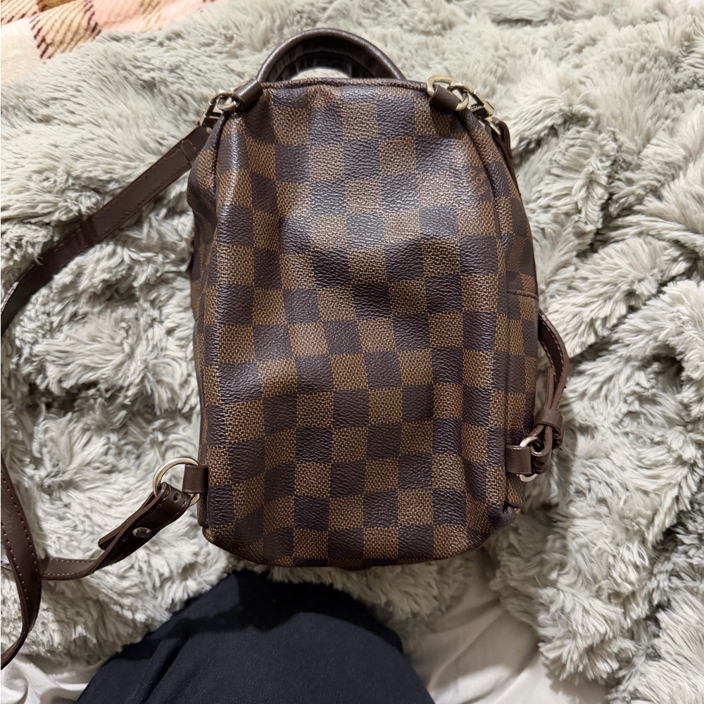 Brown Check Mini Backpack - image 3
